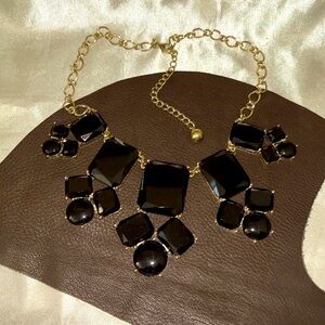 Antique Gold Chain Black Collar/Necklace